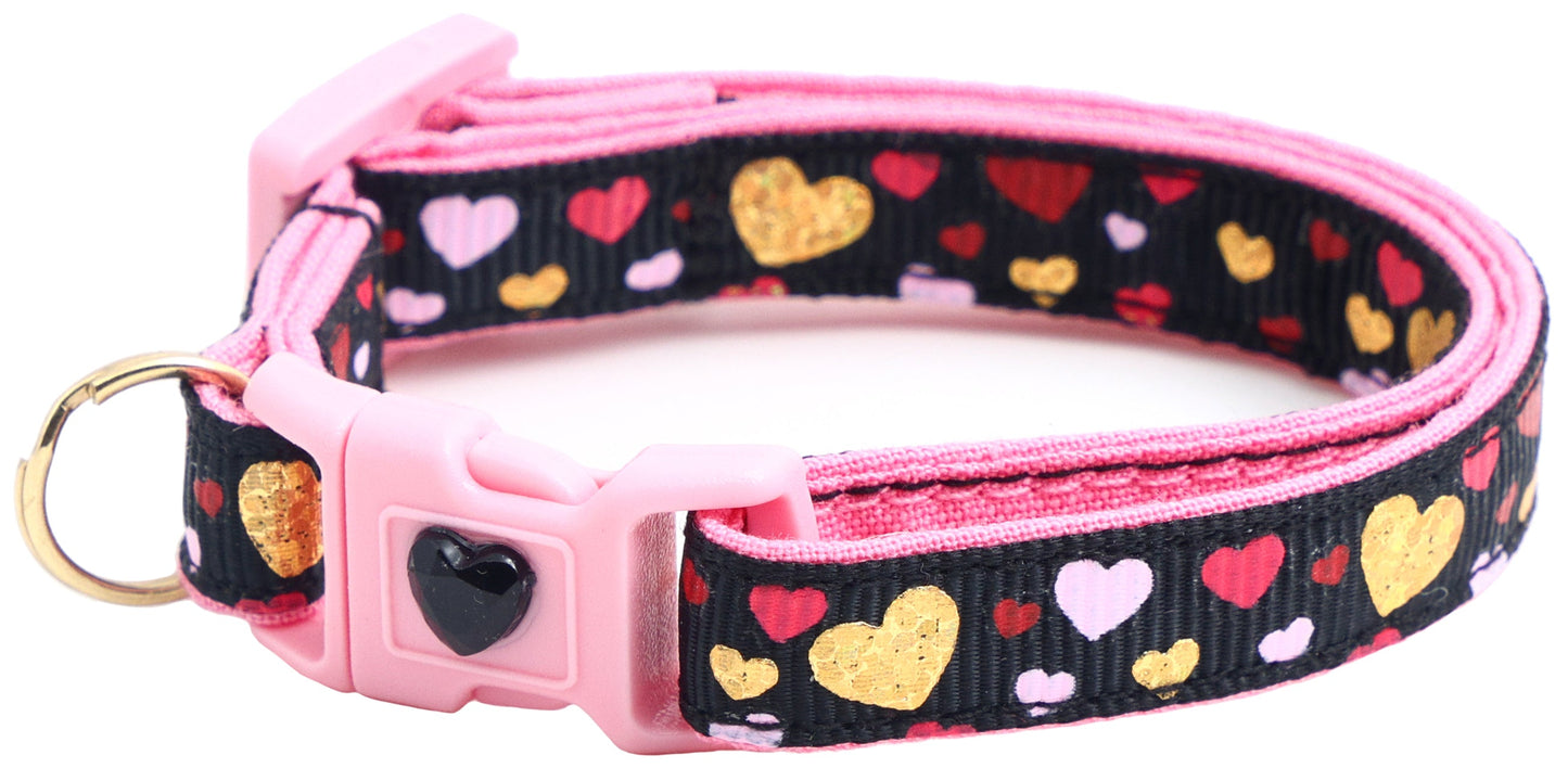 Raining Hearts Breakaway Cat Collar-11