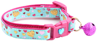 Raining Hearts Breakaway Cat Collar-6