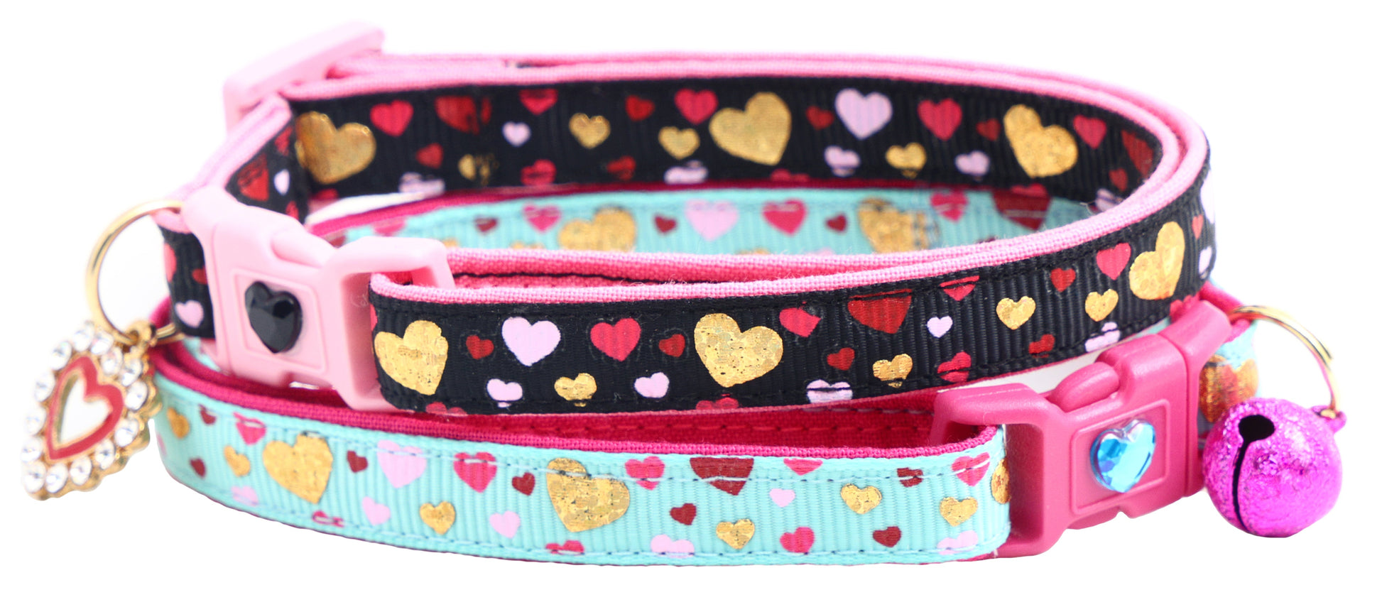 Raining Hearts Breakaway Cat Collar-0