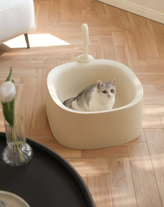 Purring Cat Litter Tray With Scoop-0
